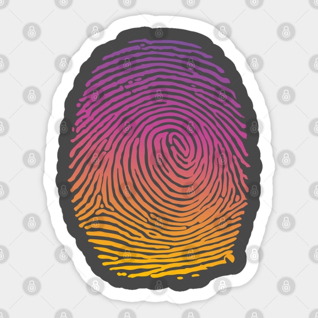 Finger print Colorful Sticker by Arief Uchiha